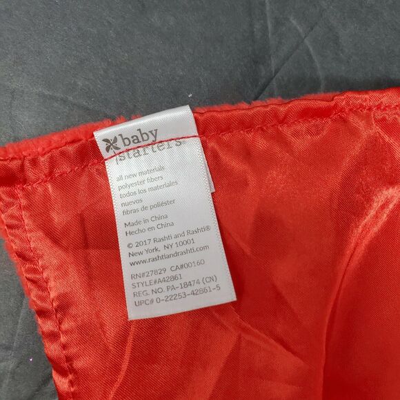 Baby Starters Lovey Sock Monkey My First Christmas Red Brown Security Blanket - Picture 7 of 7